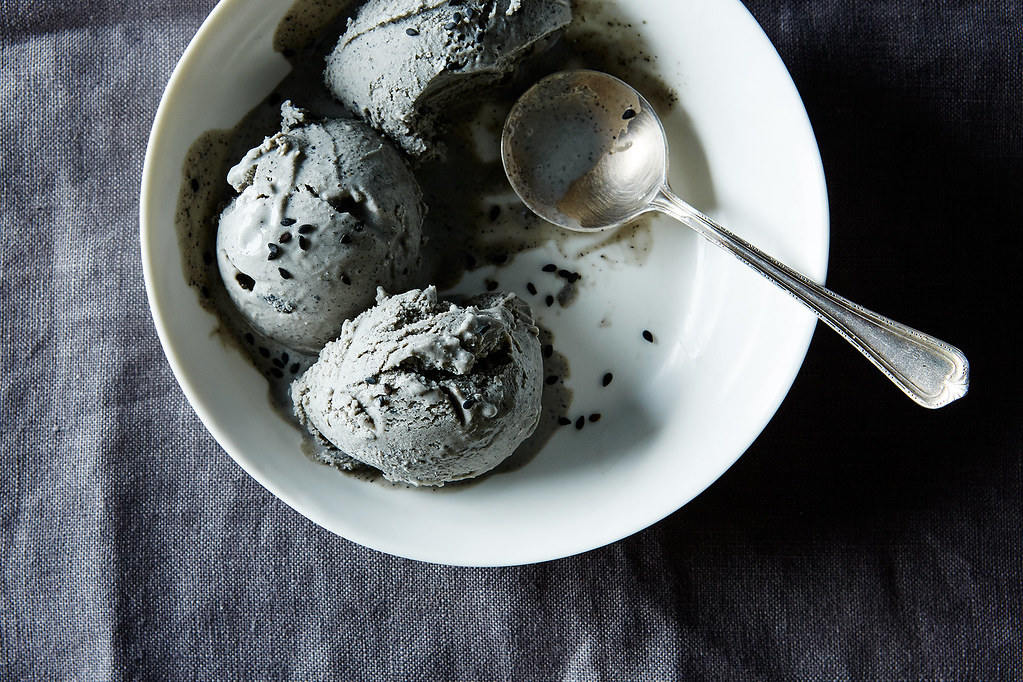 Black Sesame Seed Ice Cream