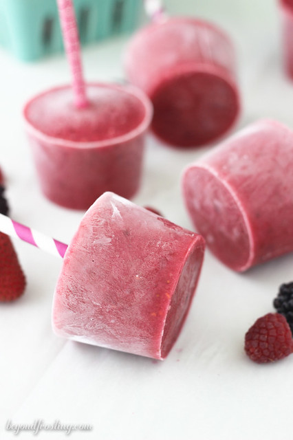 Throw together these Very Berry Fruit Popsicles with fresh or frozen fruit. They are so easy to make!