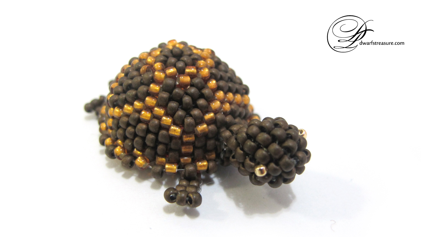 Cute brown decorative collectible beaded turtle magnets