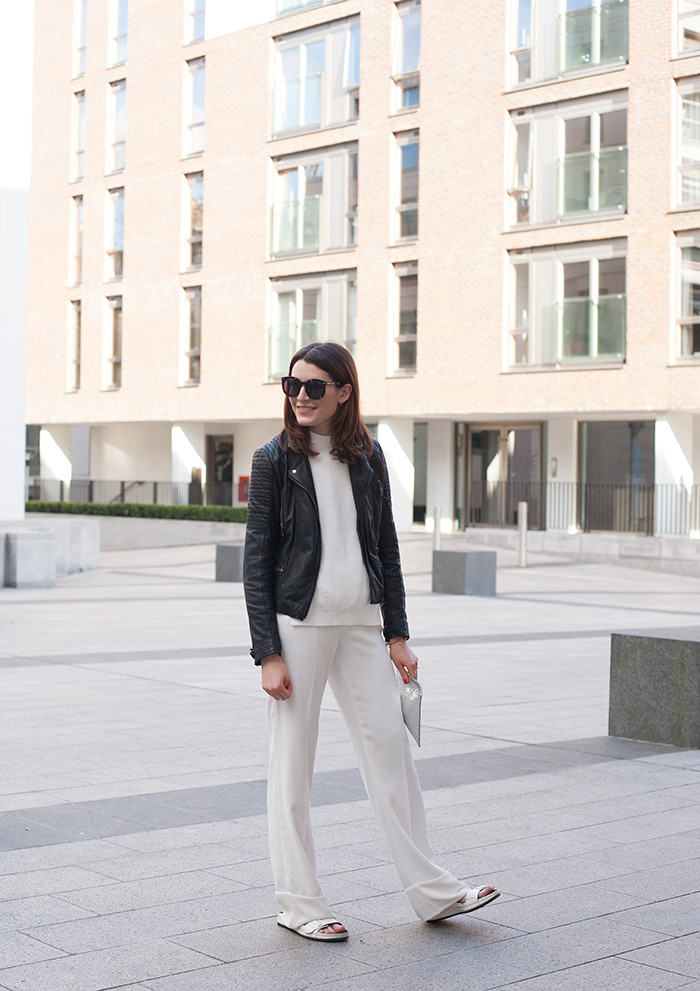 UK Fashion Blogger | White Wide Leg Trousers | Street Style 