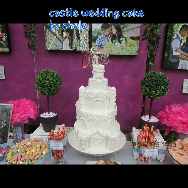 Castle Wedding Cake by April Cortez