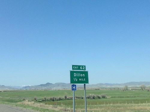 sign montana dillon intersection i15 biggreensign freewayjunction bl15dillon
