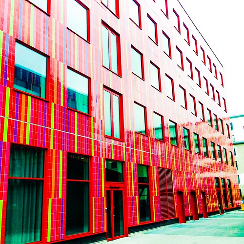 colourful architecture, frösundavik, stockholm, may 2015