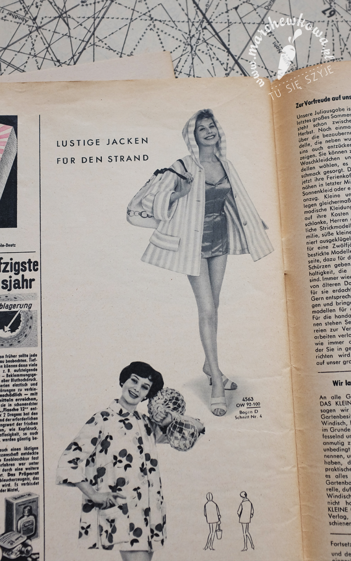 Beach coat, Neuer Schnitt 6/1959