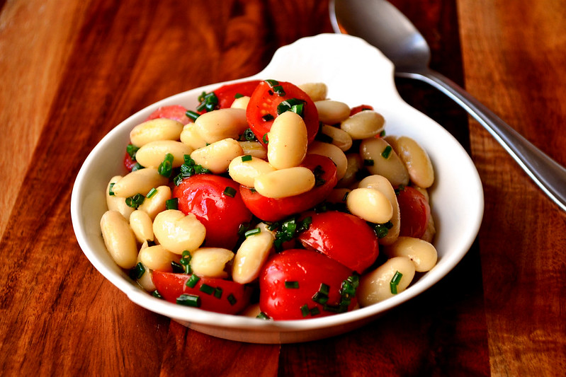 Chive, Tomato and Cannellini Bean Salad