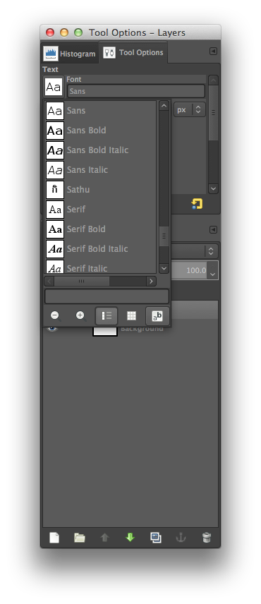 GIMP Fonts List