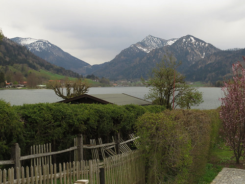 mountain lake snow mountains clouds germany evening spring cloudy schliersee prealps bavarianprealps