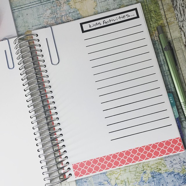 Planner travel pages