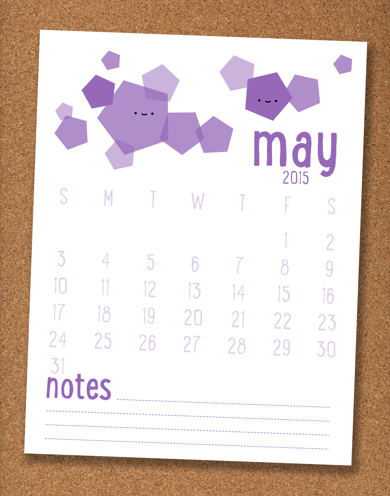 2015 May Printable Calendar Page