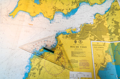 Ria de Vigo, maritime map