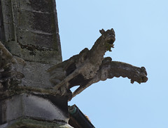 Gargoyles on the church Saint-Ouen in Pont-Audemer