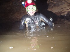 Chris surfacing in Sump 6 and looking far too happy Image