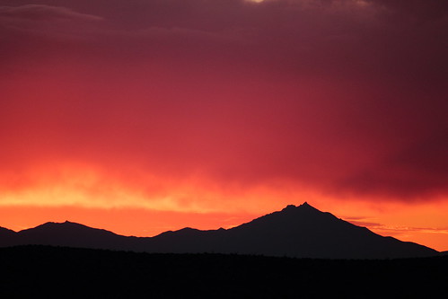 sunset arizona orange mountains silhouette clouds canon rocks desert mountturnbull