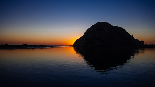 ocean blue sunset color colour silhouette canon gold golden pacific vivid calm morrobay morrorock 30d 2013