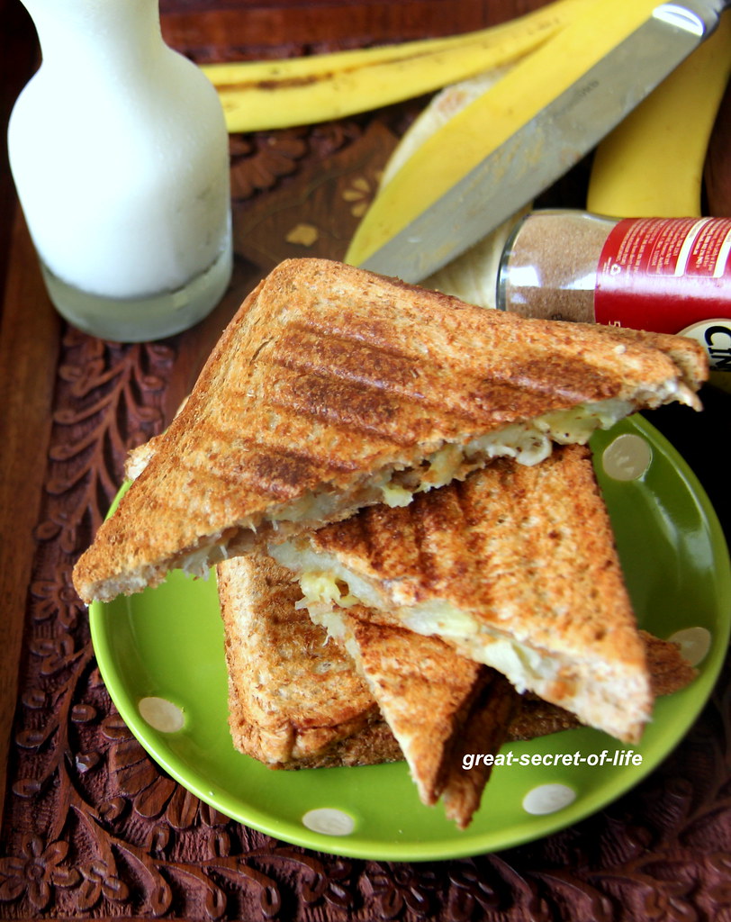 Peanut Butter Banana Sandwich - Grilled peanut butter and banana ...