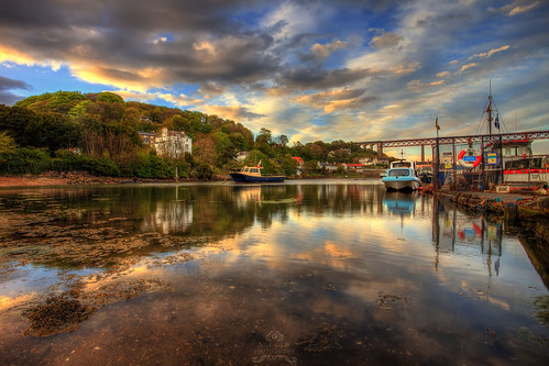 uk bridge sunset sky water canon reflections lens landscape boats photography eos golden harbor scotland photo spring exposure glow village harbour fife britain wide scenic forth nd usm ef 1740mm f4 canonef1740mmf4lusm hdr queensferry blending waterscape 6d waterscapes f4l photomatix ef1740mm 10stop nd1000 nd30 canoneos6d