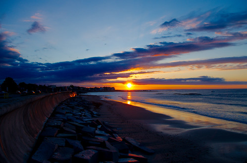 ocean sea beach water clouds sunrise dawn seaside newengland newhampshire northbeach hampton seashore seacoast