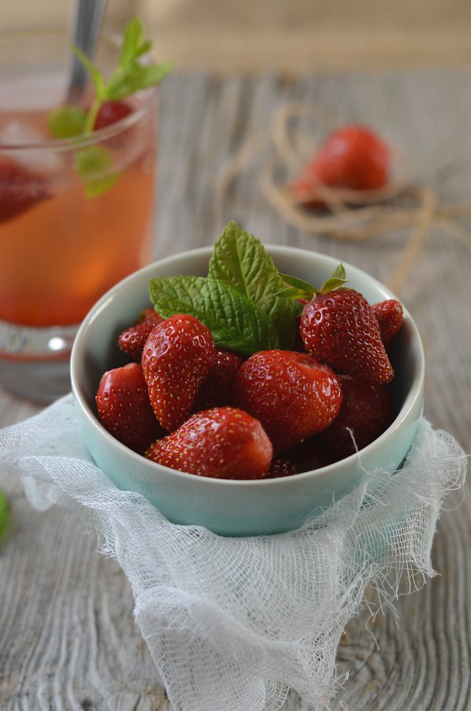 Limonade de fraise et menthe