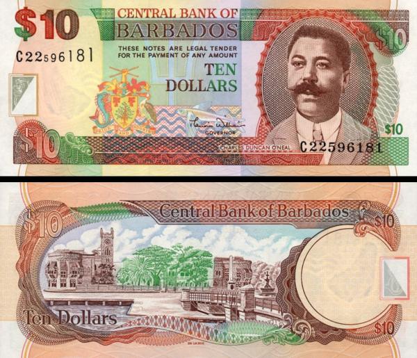 10 dolárov Barbados 2000 P62