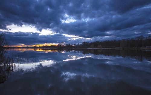 canon6d sunset clouds sky reflection water landscape waterscape trees outdoors nature uk cambridgeshire