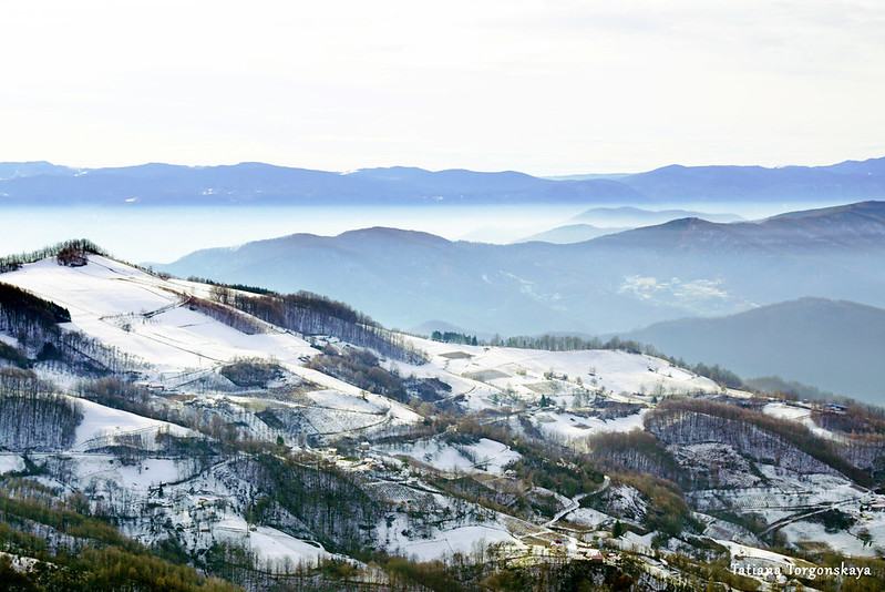 Зимний горный пейзаж