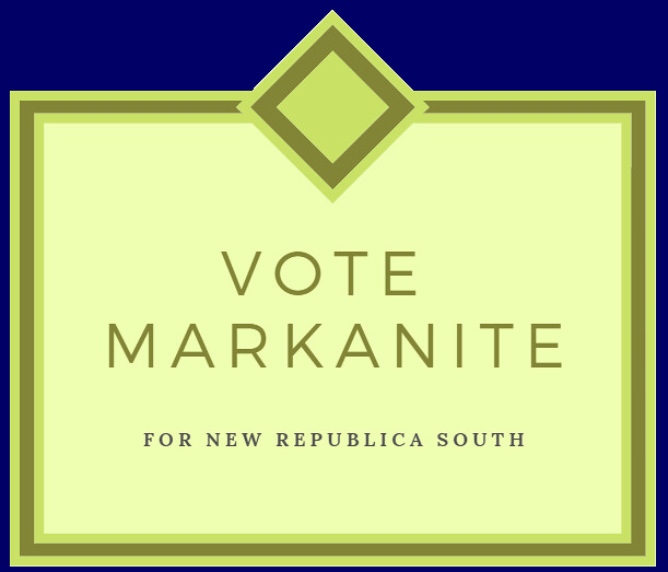 Vote Mark Banner with Vote Mark for New Republic South written on it.