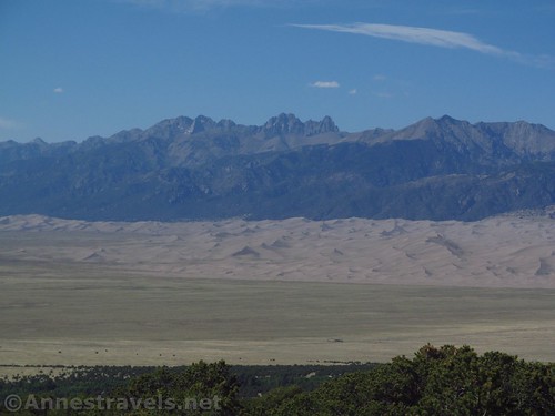 Great Sand Dunes and mountains from the Zapata Falls Viewpoint, Colorado