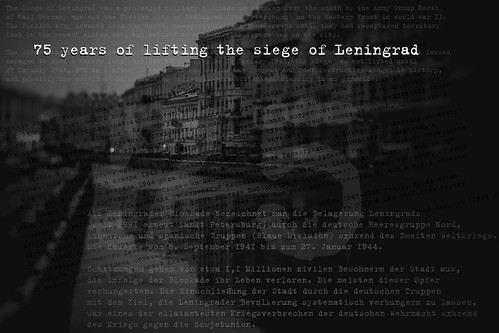 75th anniversary of the complete liberation of Leningrad from the fascist blockade