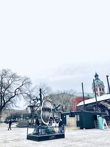 salvador dali sculpture in stockholm, february 2019 -