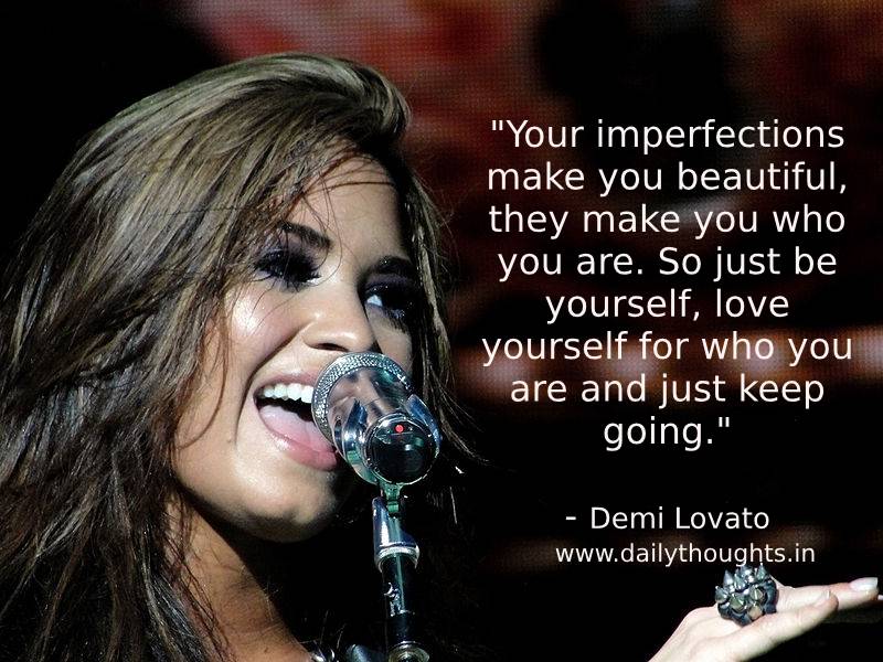 Demi Lovato Quote Image on Self Love