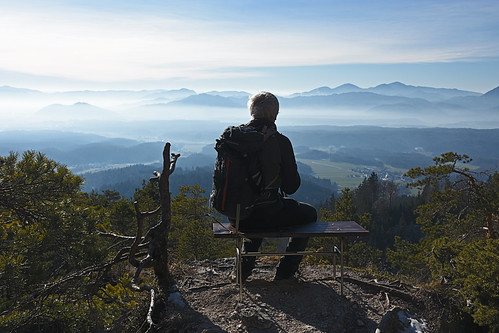 slovenija slovenia kamnikandsavinjaalps storžič storzic panorama outdoors hiking bench