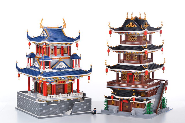 LEGO MOC 作品，古韵街系列作品-檀香竹韵