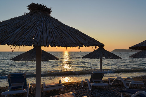 alamy alamy190301 balkans bar beach europe montenegro sea sunset umbrella