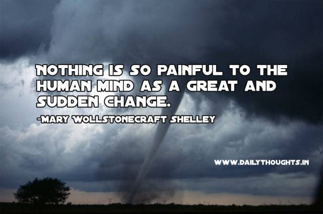 Nothing is so painful to the human mind Mary Wollstonecraft Shelley quote