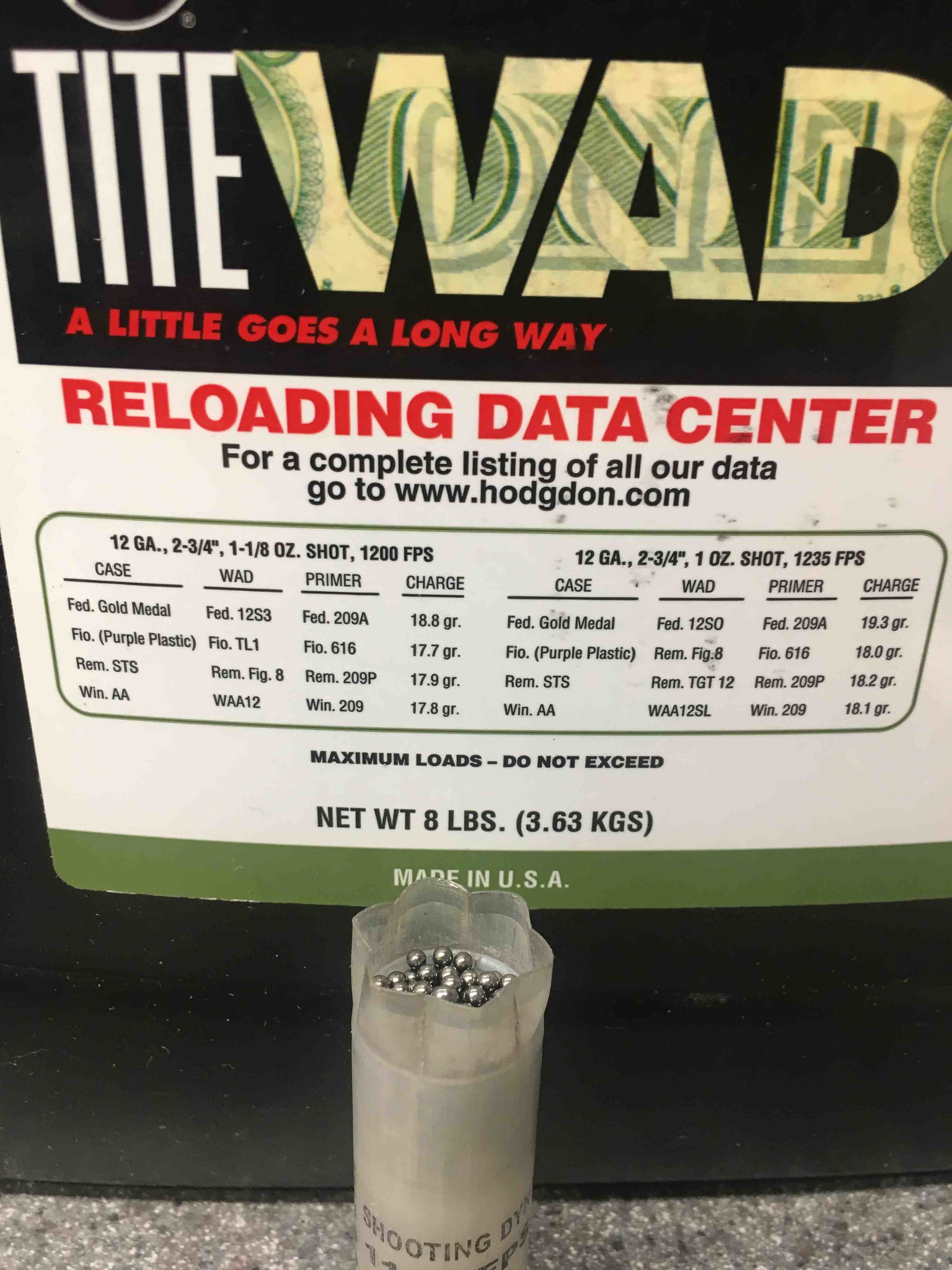 Breaking my own rules: using TiteWad for 7/8th's ounce | Shotgun Forum