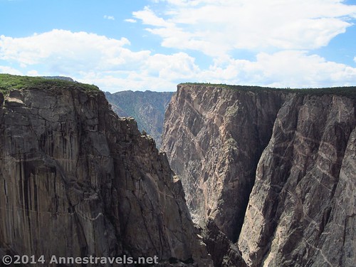 The Painted Wall from the first viewpoint on the Chasm View Trail, Black Canyon of the Gunnison National Park, Colorado