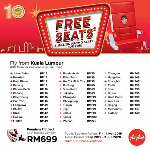 AirAsia FREE SEATS Sale
