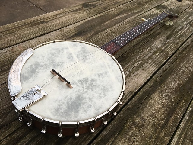 This Recording King RK-OT25-BR Madison open backed banjo followed me home earlier this week.