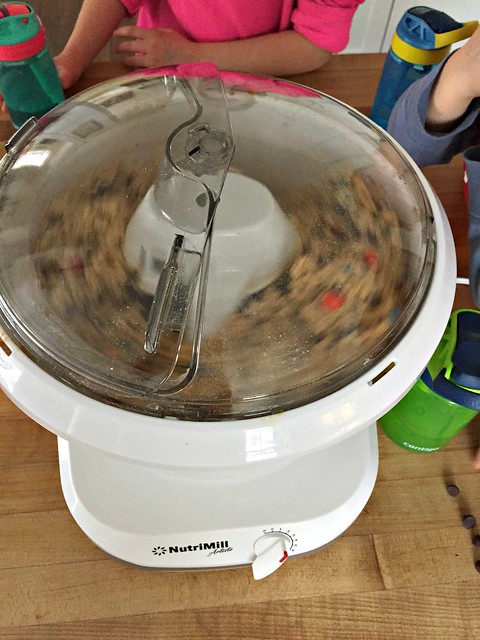 mixing the cookie dough