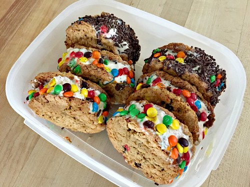 monster cookie ice cream sandwiches