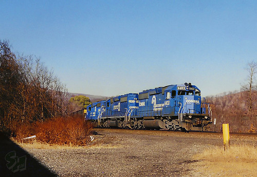 conrail cr sd402 emd johnstown pennsylvania pittsburghline pplx pennsylvaniapowerandlight strawberryridge coaltrain locomotive train