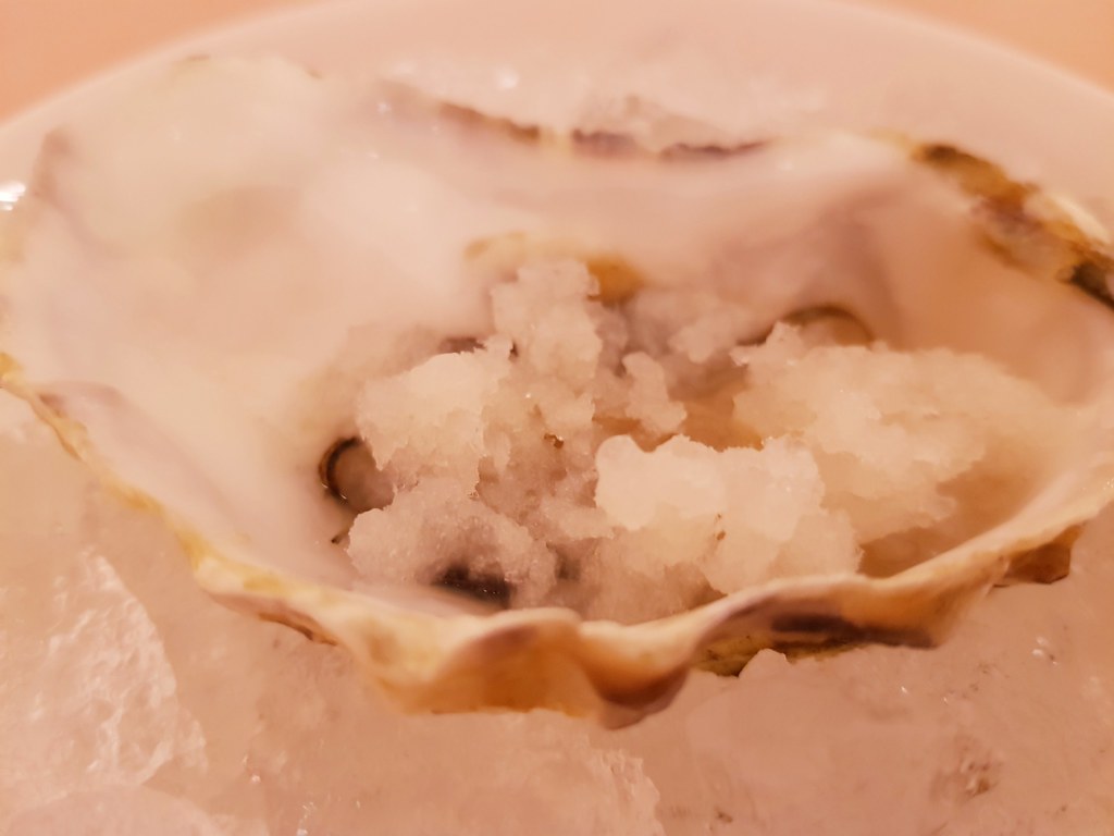 Omakase 3. 1st course Irish Oyster.. gramitar .. shaved ice @ Golden Shower by Chin Chin at Bishop St, Georgetown Penang
