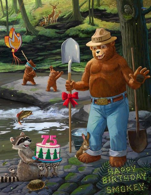 Smokey Bear 75th Birthday graphic