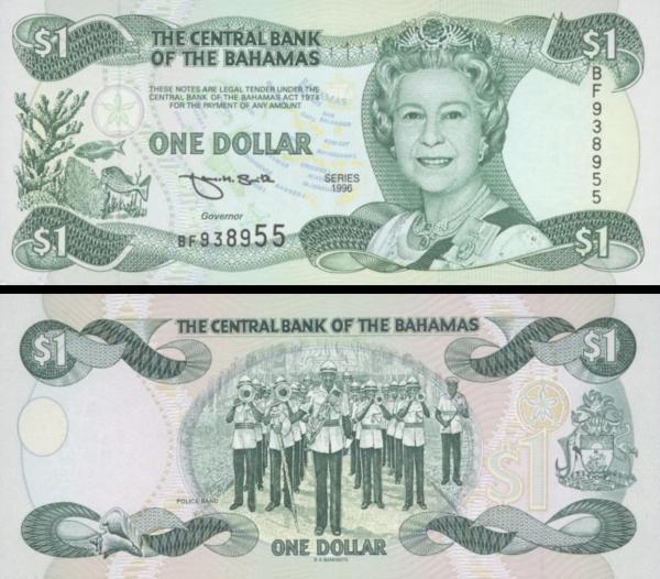 1 Dolár Bahamy 1996 P57