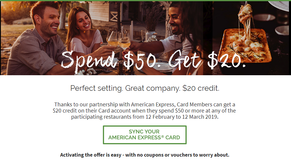 AMEX + The Fork offer