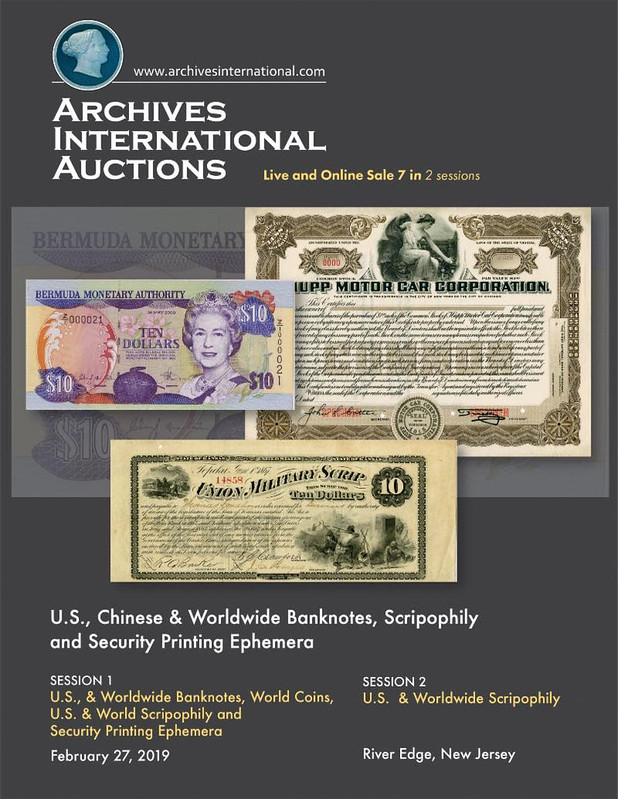Archives International 2019-02 sale cover front