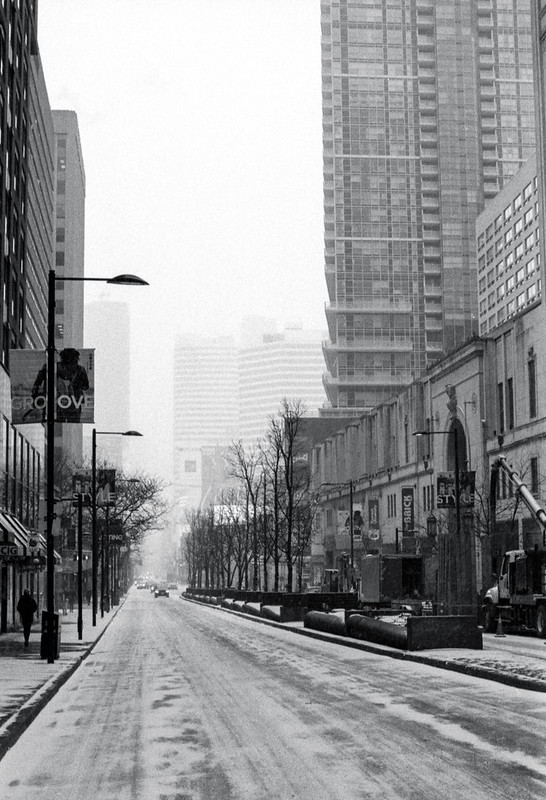Snowy and Empty Yonge St