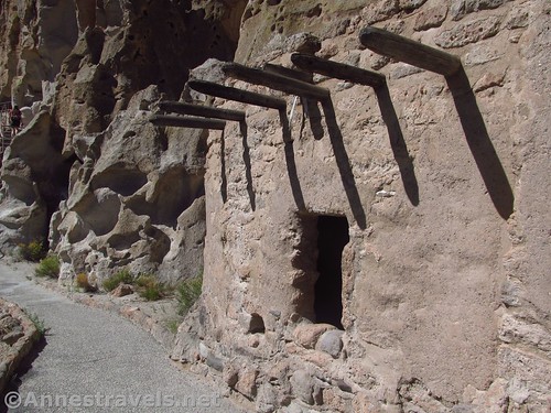 Reconstructed pueblos along the Main Loop Trail in Bandelier National Monument, New Mexico