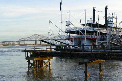 usa louisiana neworleans mississippi fluss river schiff raddampfer paddlesteamer landschaft landscape natur nature ivlys