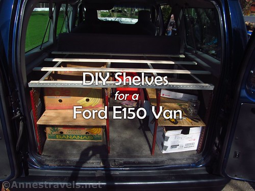 Shelves for the back of a Ford E150 Van